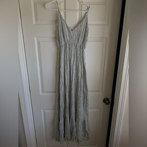 Light Sage Green Spaghetti Strap Maxi Dress